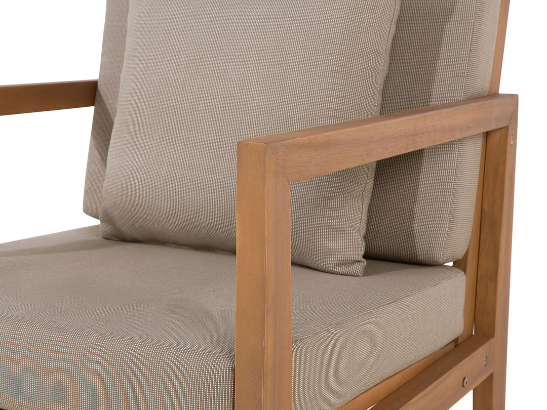 Pataja Garden Lounge Set with Table 7 Seater Certified Acacia Wood Light Brown