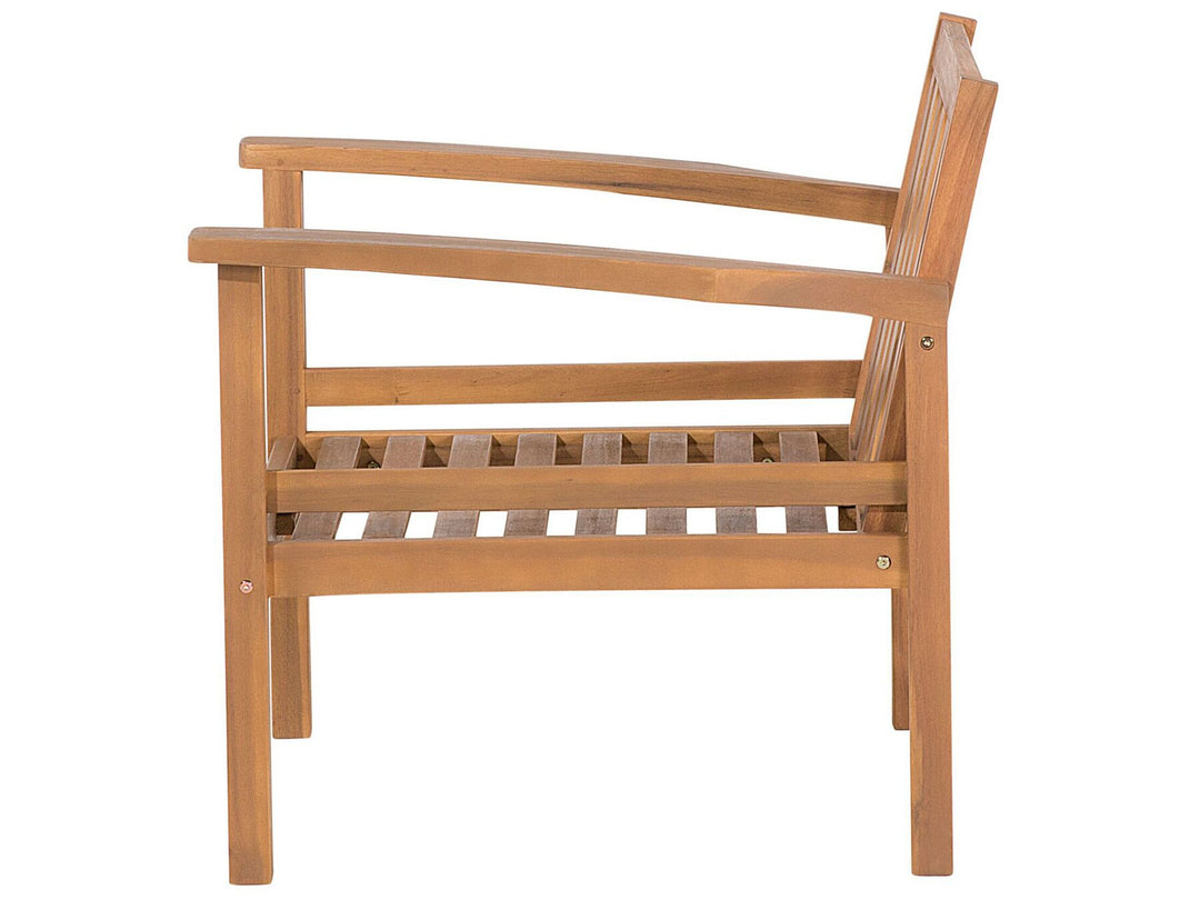 Manila Garden Lounge Set with Table 4 Seater Certified Acacia Wood Light Brown