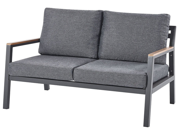 Delia Garden Lounge Set with Table 4 Seater Metal Grey