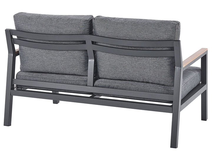 Delia Garden Lounge Set with Table 4 Seater Metal Grey