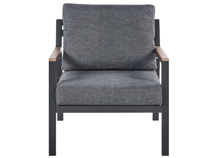 Delia Garden Lounge Set with Table 4 Seater Metal Grey