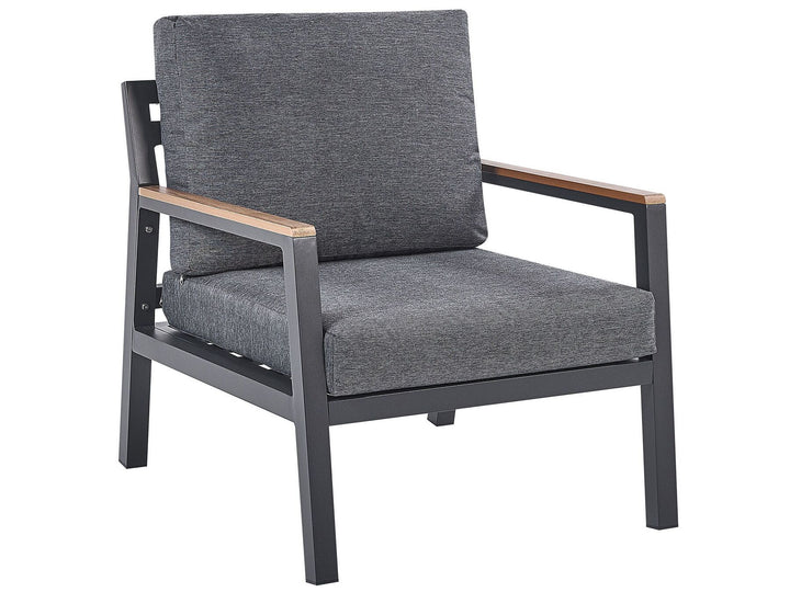 Delia Garden Lounge Set with Table 4 Seater Metal Grey