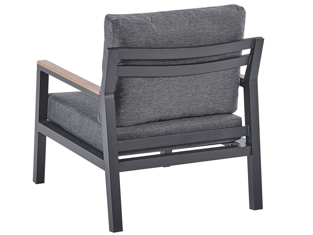 Delia Garden Lounge Set with Table 4 Seater Metal Grey