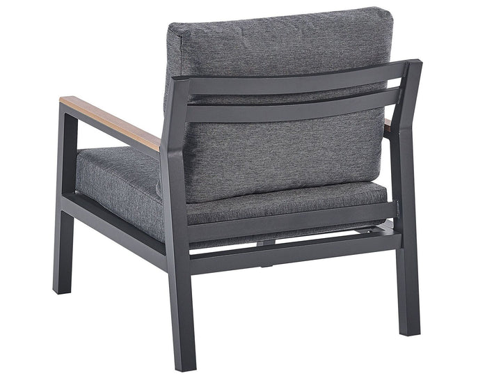 Delia Garden Lounge Set with Table 4 Seater Metal Grey