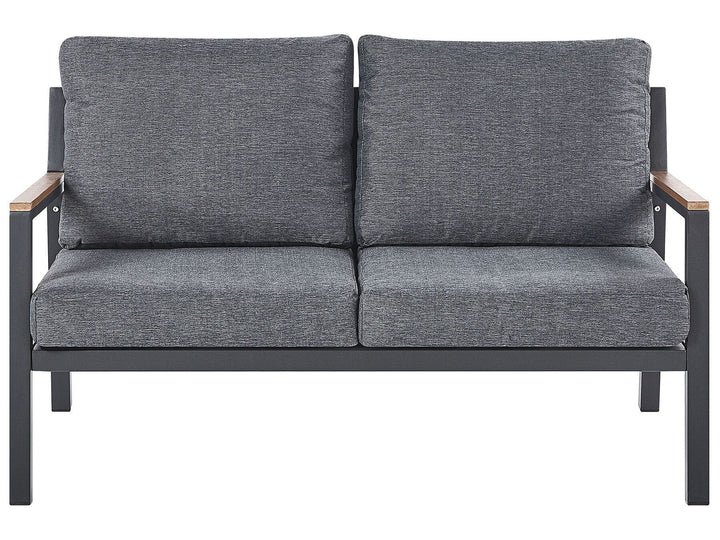 Delia Garden Lounge Set with Table 4 Seater Metal Grey