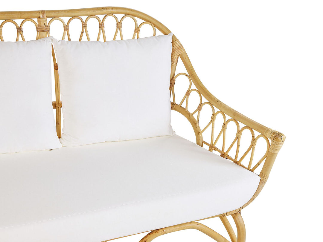 Sibari Garden Lounge Set with Table 4 Seater Rattan Natural