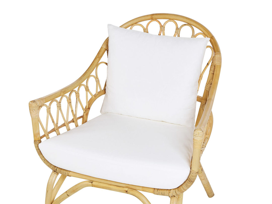 Sibari Garden Lounge Set with Table 4 Seater Rattan Natural