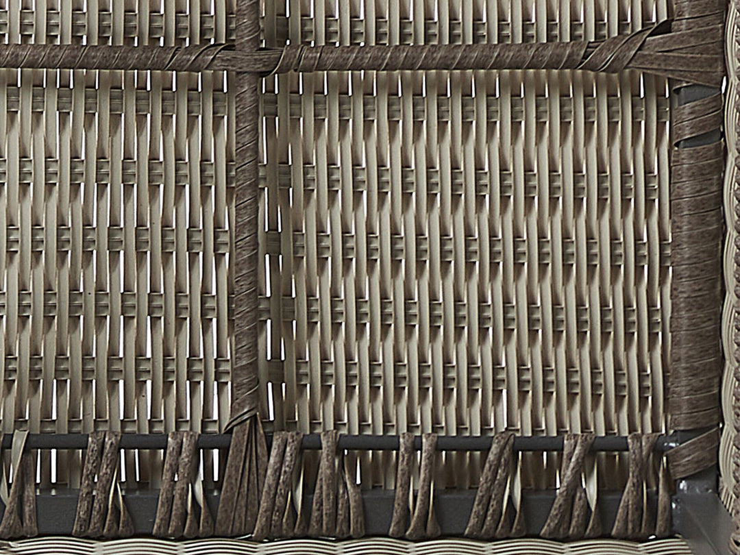 Contare Garden Lounge Set with Table 6 Seater Right Hand PE Rattan Taupe