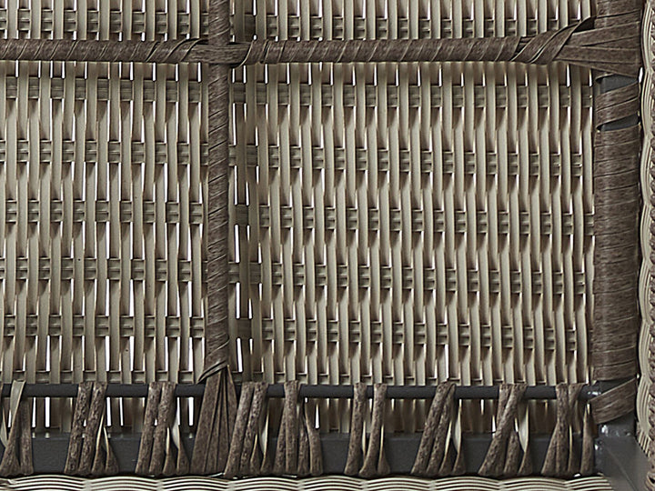 Contare Garden Lounge Set with Table 6 Seater Right Hand PE Rattan Taupe