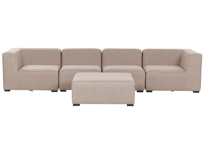 Arezzo Garden Sofa with Ottoman 4 Seater Modular Beige