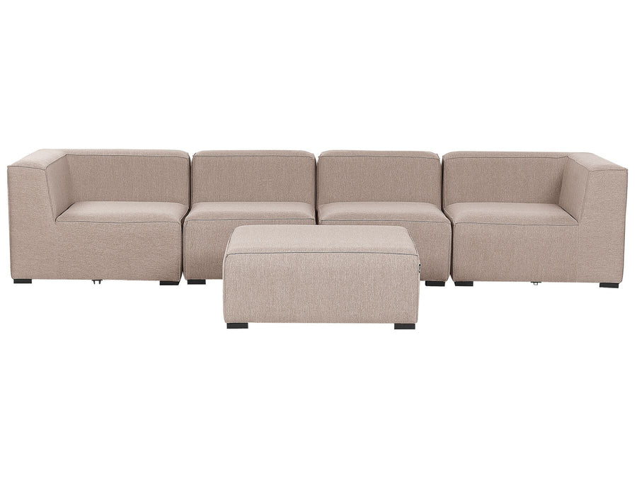 Arezzo Garden Sofa with Ottoman 4 Seater Modular Beige