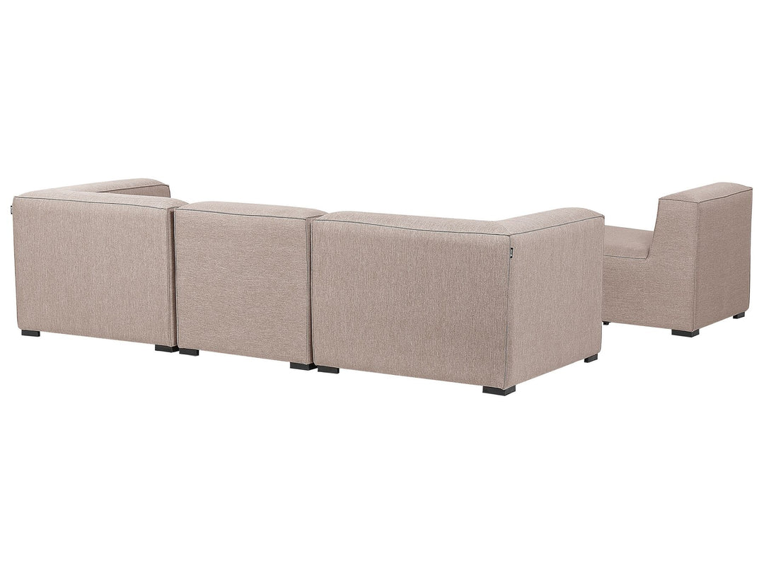 Arezzo Garden Sofa with Ottoman 4 Seater Modular Beige