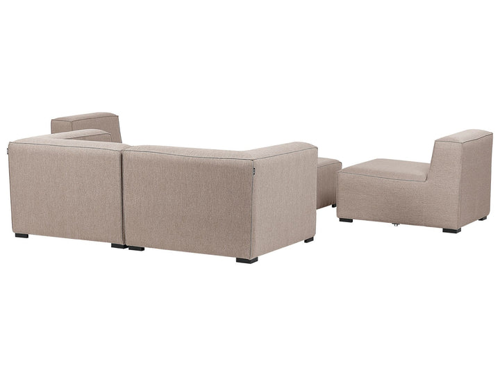Arezzo Garden Sofa with Ottoman 4 Seater Modular Beige