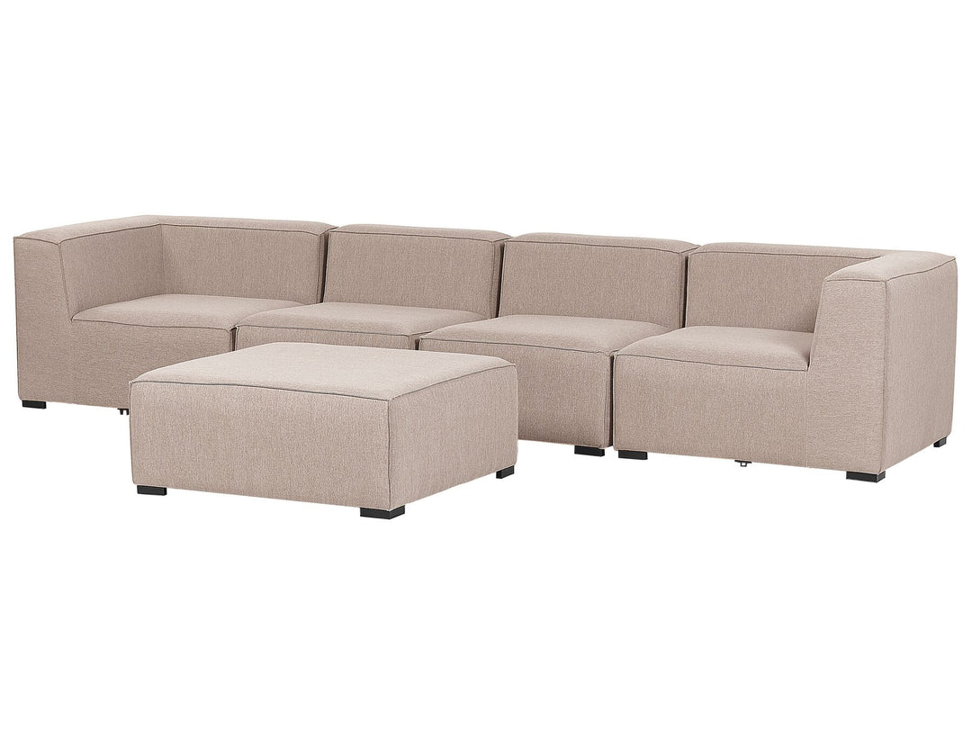 Arezzo Garden Sofa with Ottoman 4 Seater Modular Beige