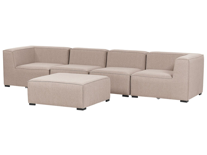 Arezzo Garden Sofa with Ottoman 4 Seater Modular Beige
