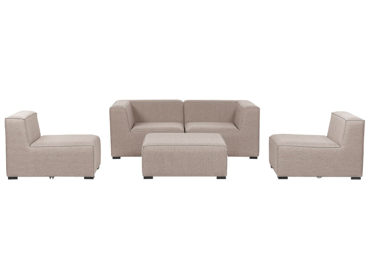 Arezzo Garden Sofa with Ottoman 4 Seater Modular Beige