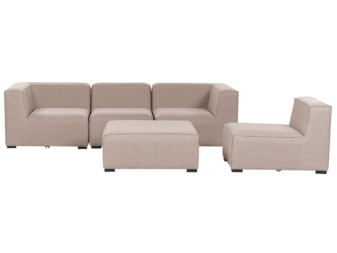 Arezzo Garden Sofa with Ottoman 4 Seater Modular Beige