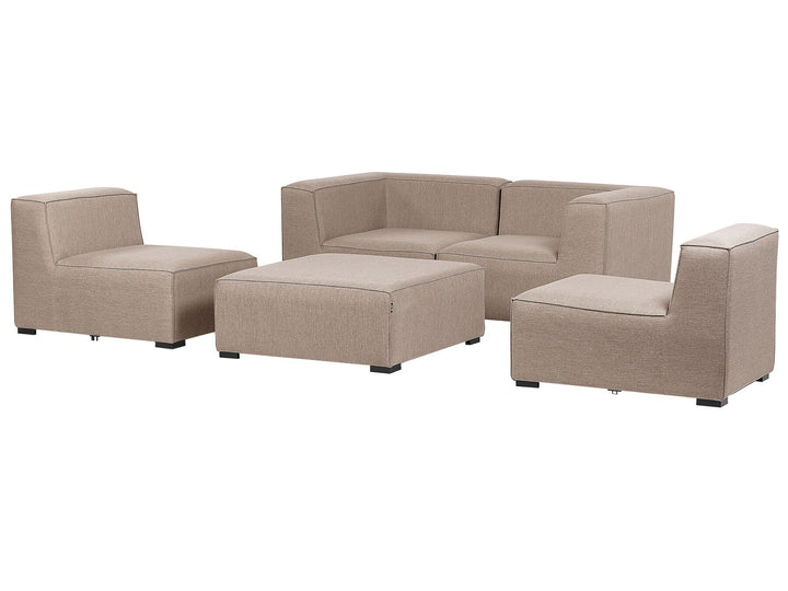 Arezzo Garden Sofa with Ottoman 4 Seater Modular Beige
