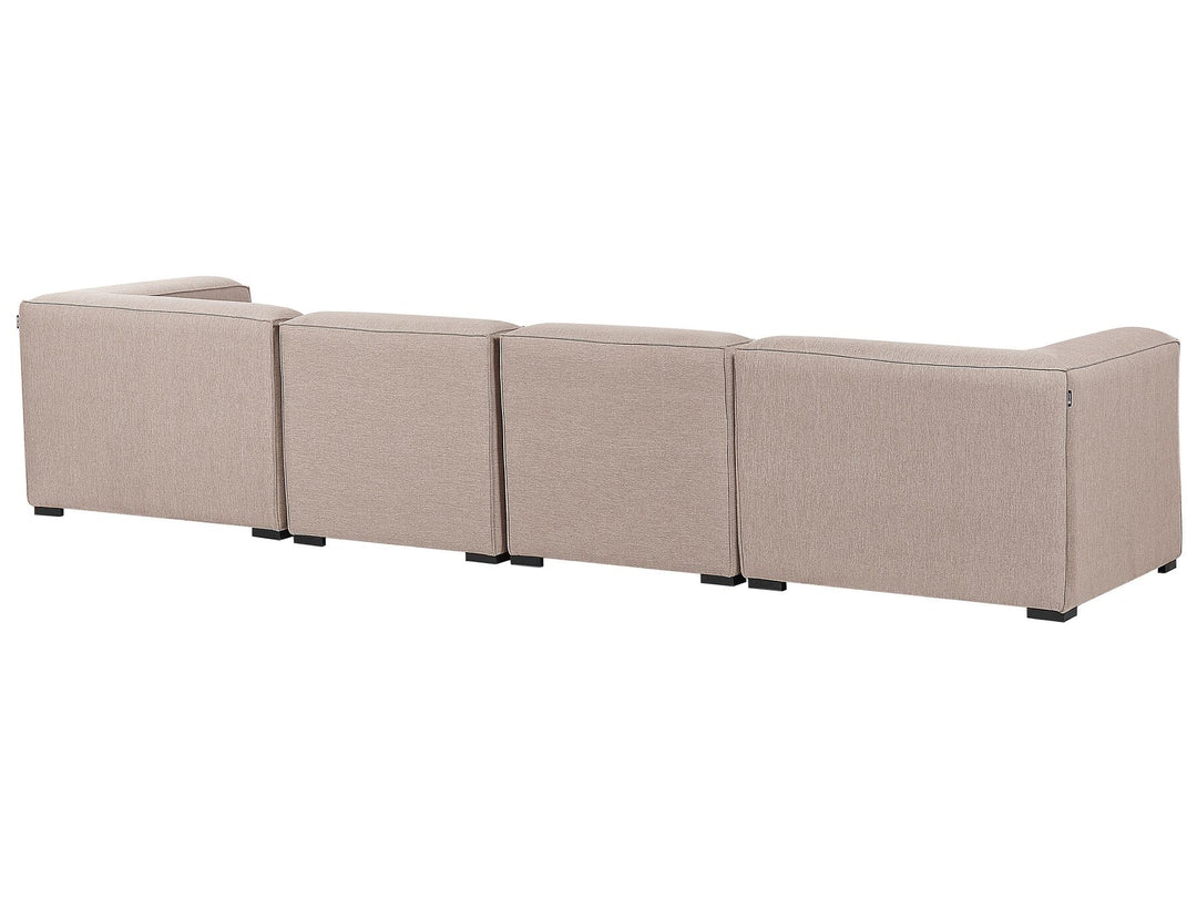 Arezzo Garden Sofa with Ottoman 4 Seater Modular Beige