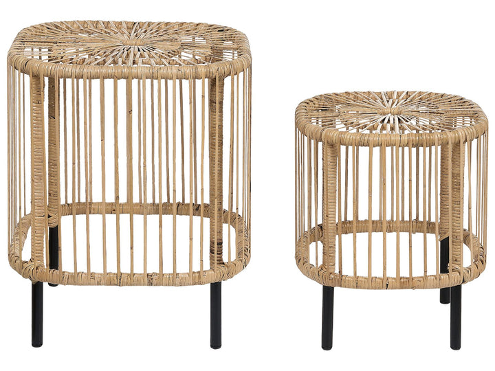 Maratea/Cesenatico Garden Lounge Set with Table 4 Seater Rattan Natural