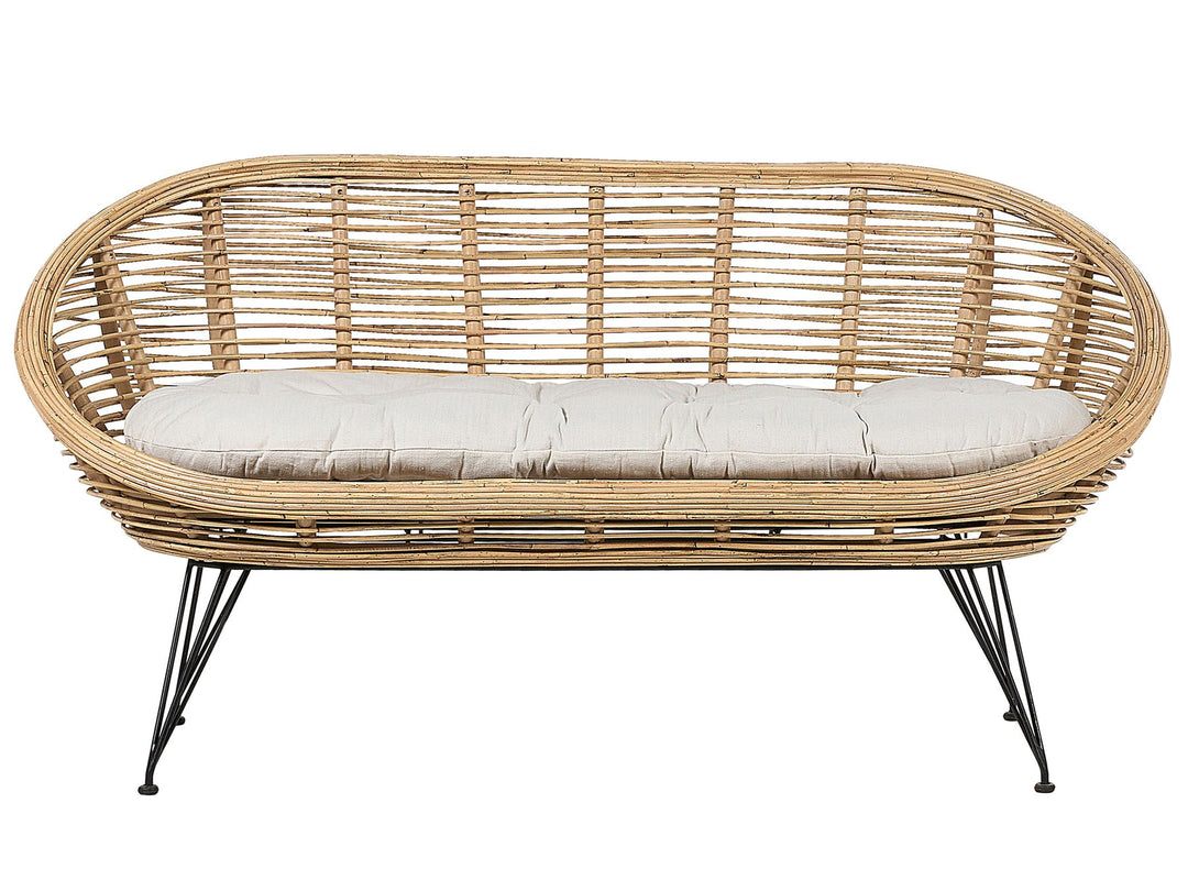 Maratea/Cesenatico Garden Lounge Set with Table 4 Seater Rattan Natural