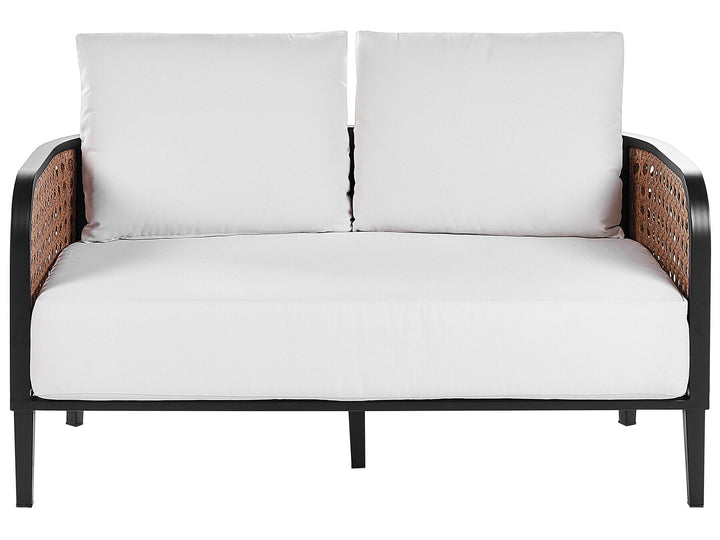 Montefalco Garden Lounge Set with Table 2 Seater Metal White