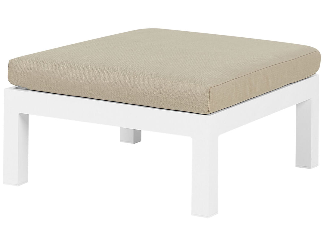 Messina Garden Corner Sofa with Table 5 Seater Left Hand Metal Sand Beige