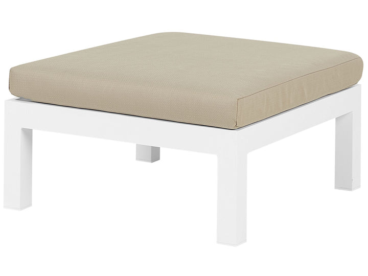 Messina Garden Corner Sofa with Table 5 Seater Left Hand Metal Sand Beige