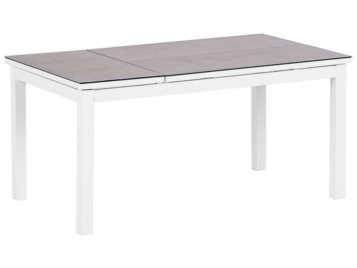 Messina Garden Corner Sofa with Table 5 Seater Left Hand Metal Sand Beige