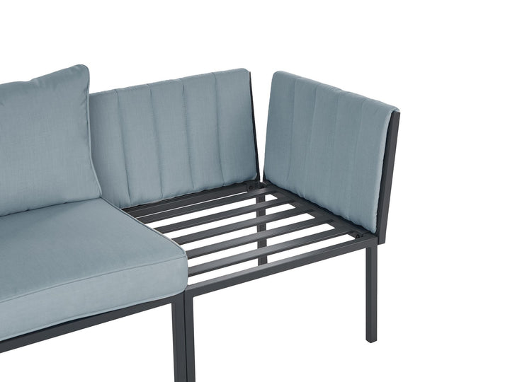 Skala Garden Lounge Set with Table 5 Seater Metal Dark Grey