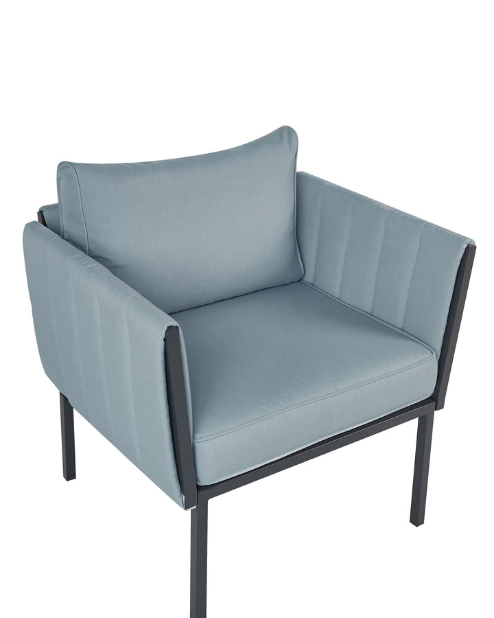 Skala Garden Lounge Set with Table 5 Seater Metal Dark Grey