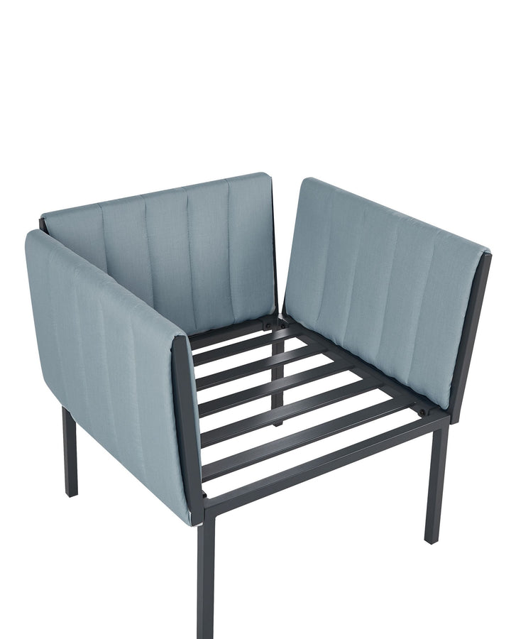 Skala Garden Lounge Set with Table 5 Seater Metal Dark Grey