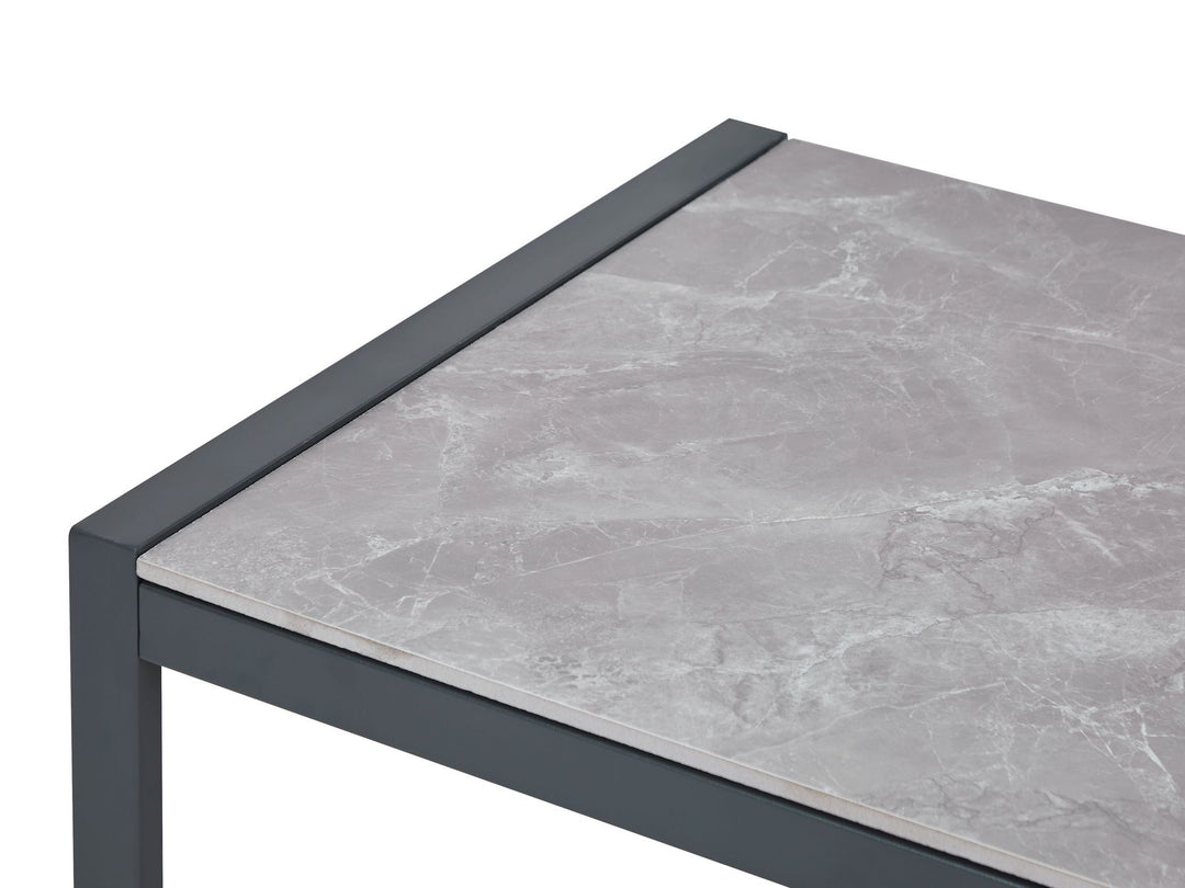 Skala Garden Lounge Set with Table 5 Seater Metal Dark Grey