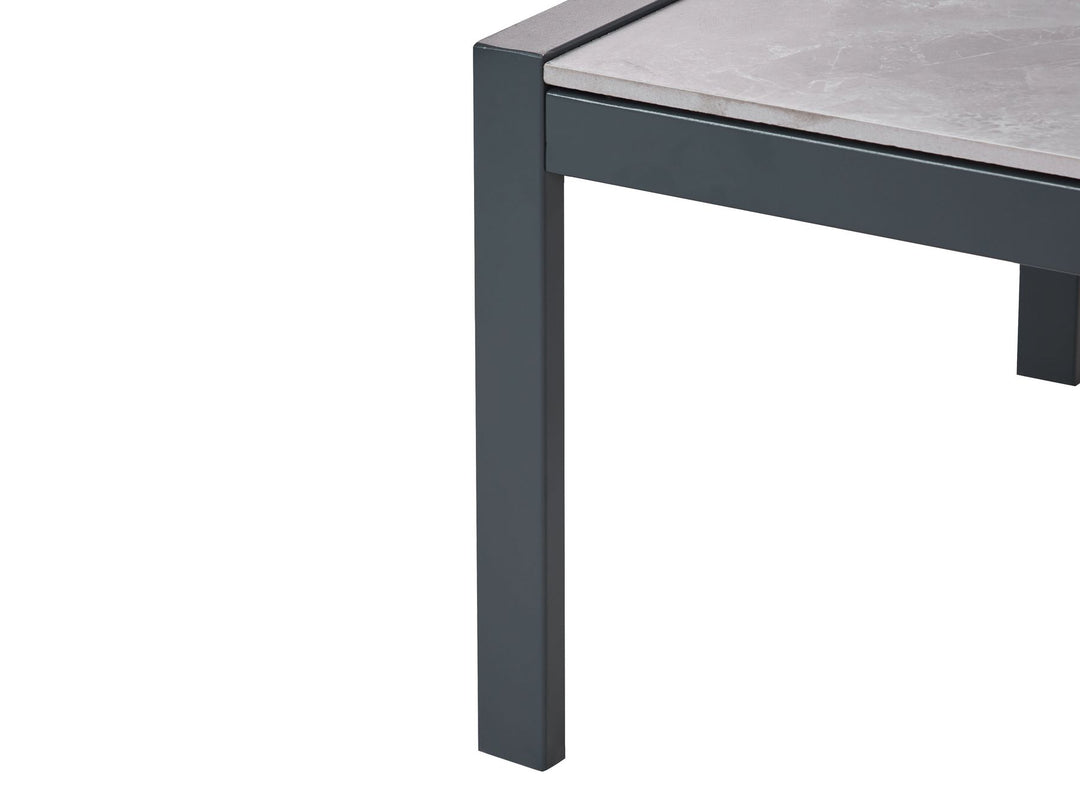 Skala Garden Lounge Set with Table 5 Seater Metal Dark Grey
