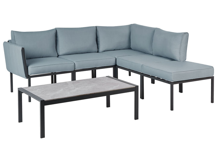 Skala Garden Lounge Set with Table 5 Seater Metal Dark Grey