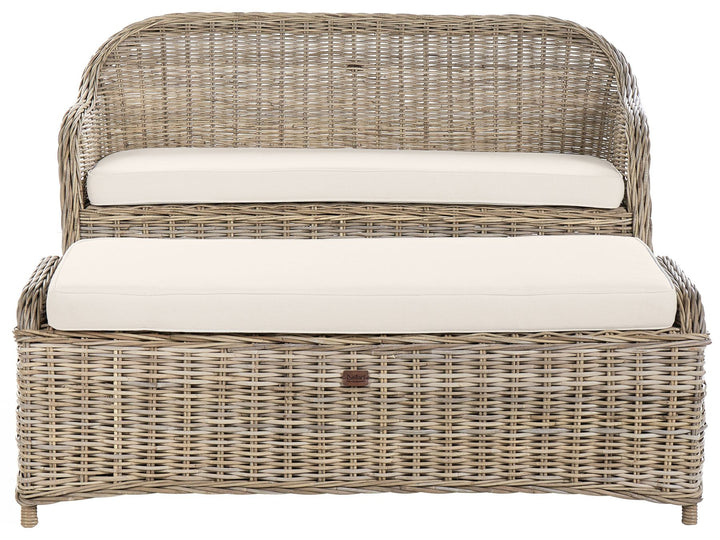 Susua Garden Sofa with Ottoman with Footstool Rattan Natural