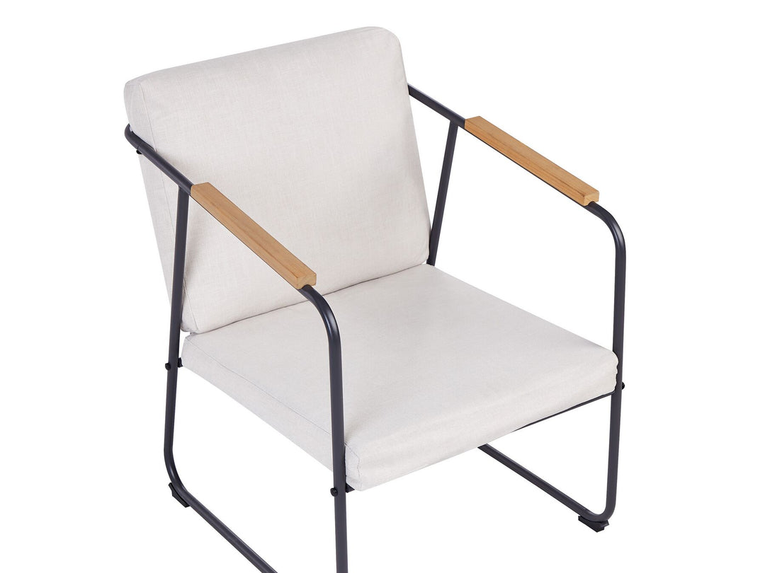 Vezzana Garden Lounge Set with Table 4 Seater Metal Light Beige