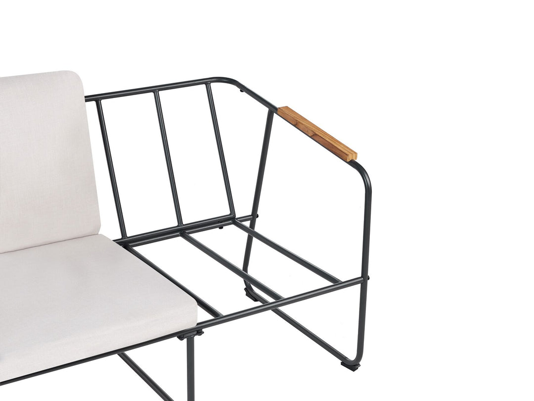 Vezzana Garden Lounge Set with Table 4 Seater Metal Light Beige