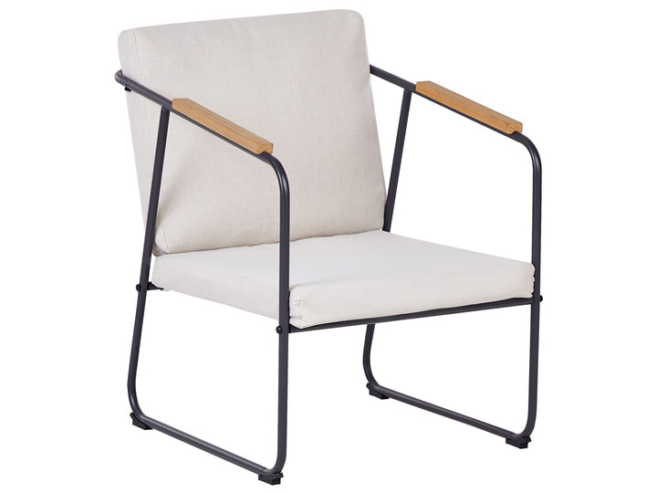 Vezzana Garden Lounge Set with Table 4 Seater Metal Light Beige
