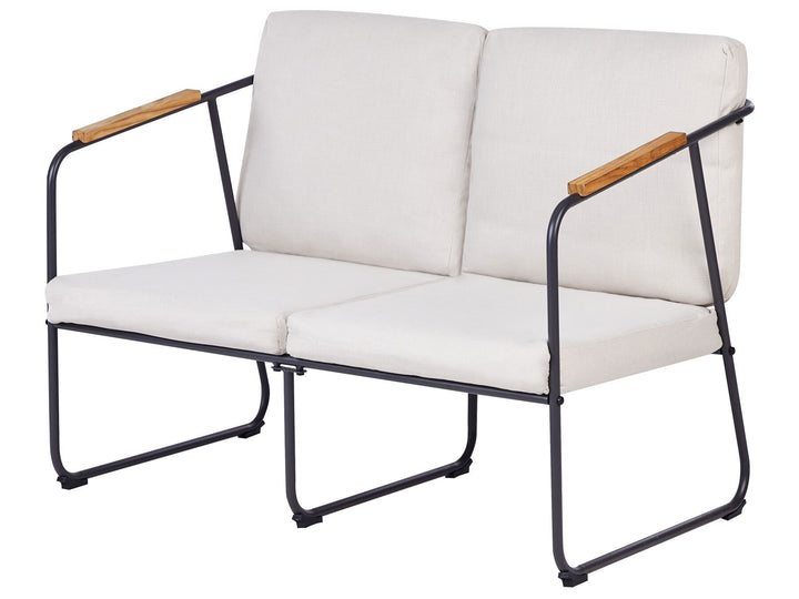 Vezzana Garden Lounge Set with Table 4 Seater Metal Light Beige