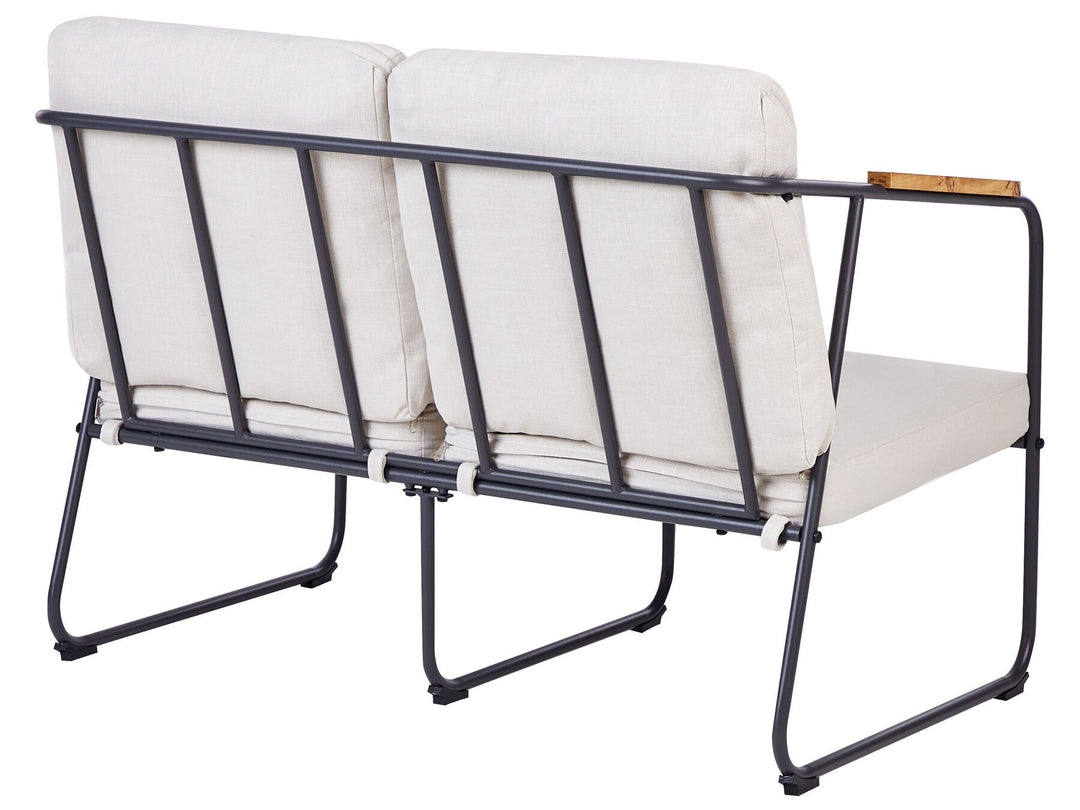 Vezzana Garden Lounge Set with Table 4 Seater Metal Light Beige