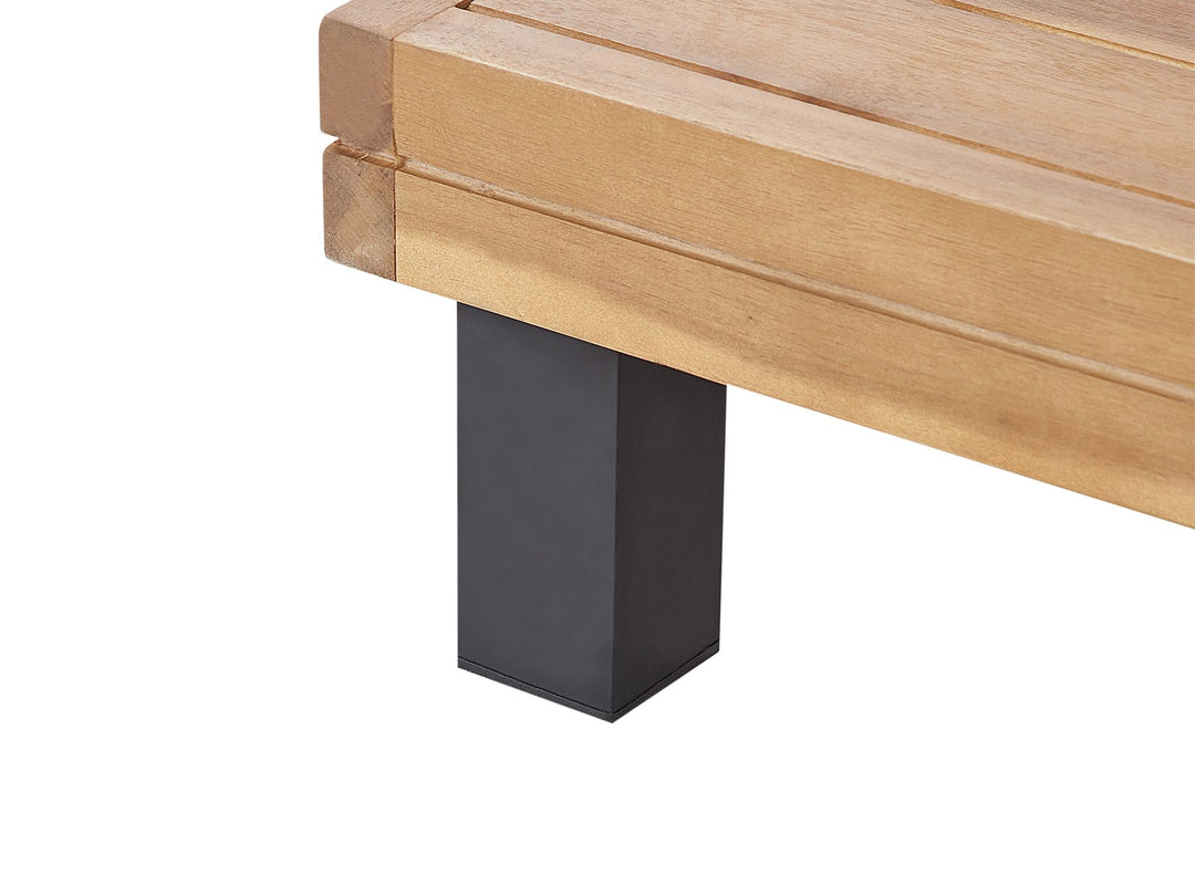 Frazzano Garden Corner Sofa with Table 5 Seater Certified Acacia Wood Grey