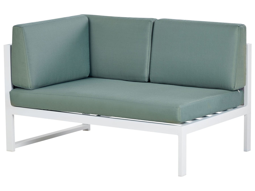 Castella Garden Corner Sofa with Table 6 Seater Left Hand Metal Green