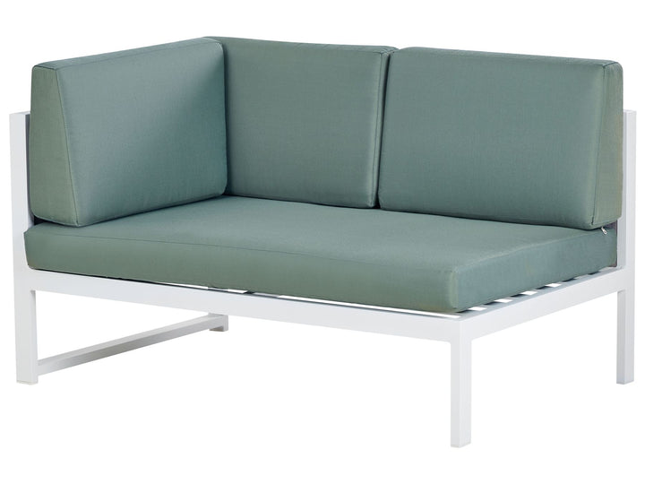 Castella Garden Corner Sofa with Table 6 Seater Left Hand Metal Green