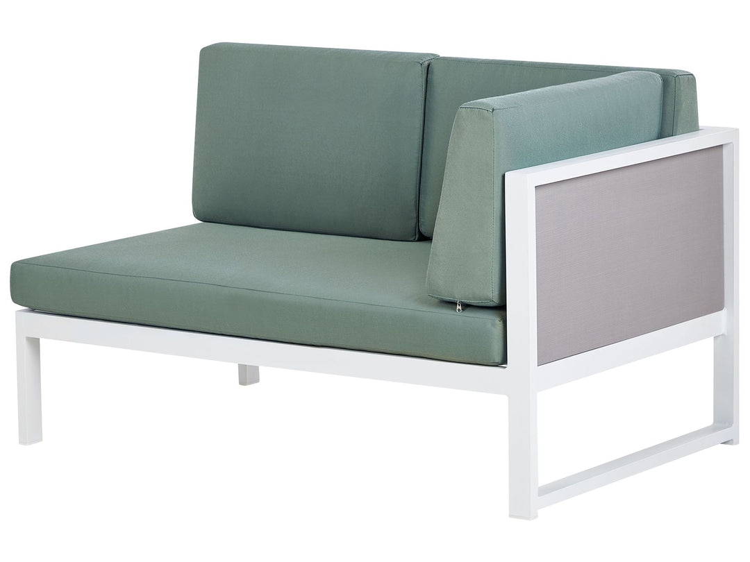 Castella Garden Corner Sofa with Table 6 Seater Left Hand Metal Green