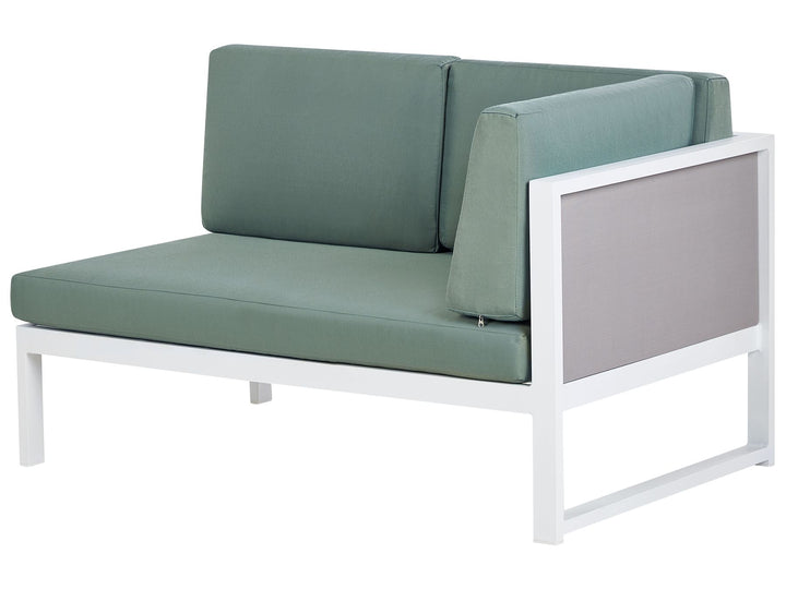 Castella Garden Corner Sofa with Table 6 Seater Left Hand Metal Green