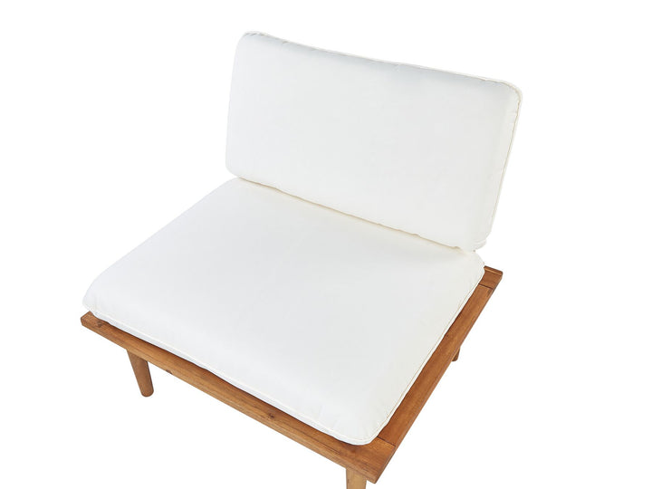 Frascati Garden Lounge Set with Table 2 Seater Certified Acacia Wood Off-White