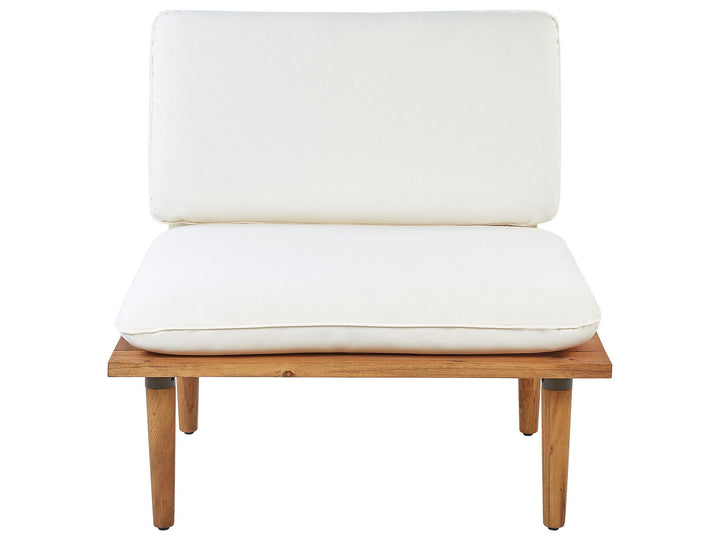 Frascati Garden Lounge Set with Table 2 Seater Certified Acacia Wood Off-White