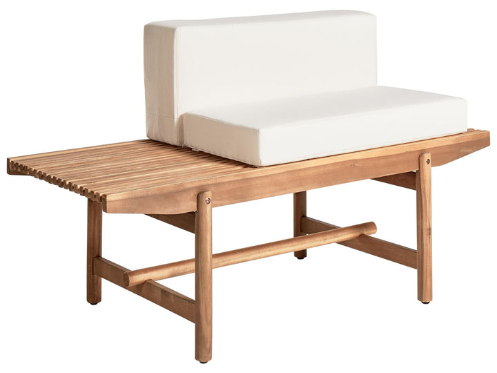 Giaveno Garden Lounge Set with Table 2 Seater Acacia Wood Off-White