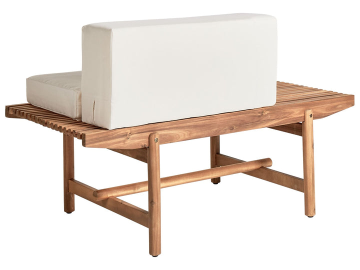 Giaveno Garden Lounge Set with Table 2 Seater Acacia Wood Off-White
